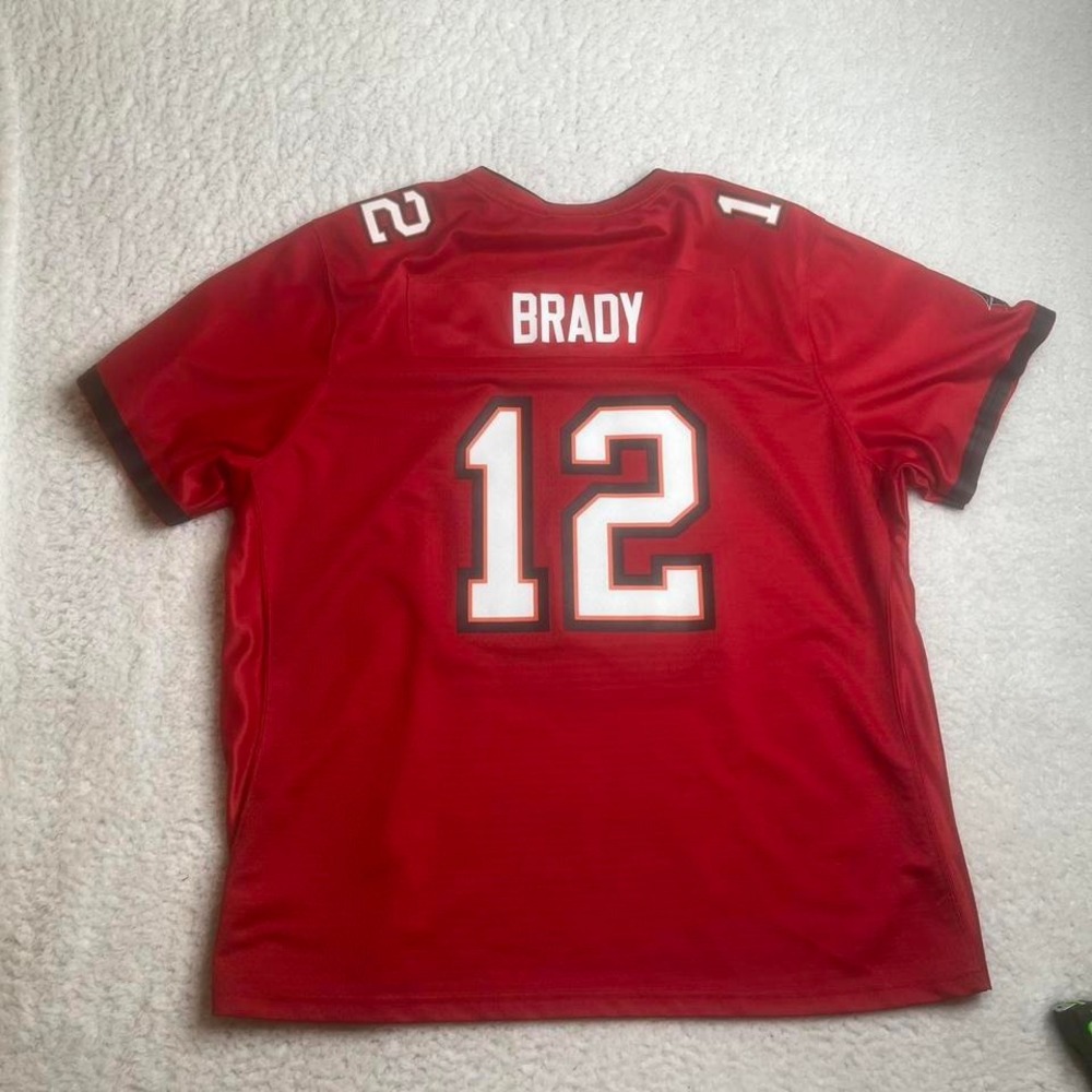 Tampa bay buccaneers men's red tom Brady nfl pro like jersey #12‎ 3xl